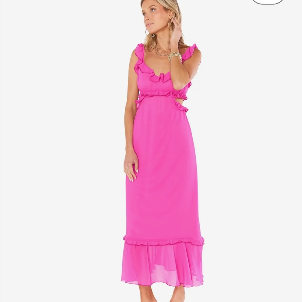 Show Me Your MuMu Pink Midi Dress